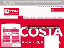 Tablet Screenshot of fincaslacosta.com